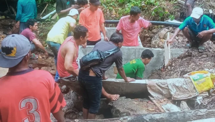 Jelang Ramadan, Pemdes Kabau Pantai Benahi Jaringan Air Bersih