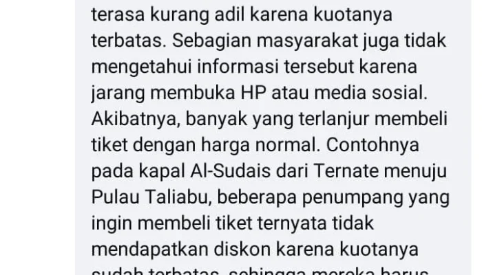 Masyarakat Keluhkan Tiket Subsidi Yang Tidak Merata 